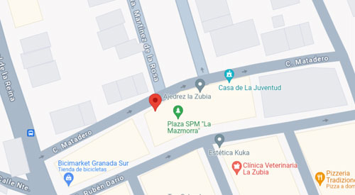 mapa Registro Civil Juzgado de Paz de La Zubia Granada