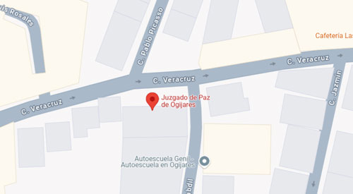mapa Registro Civil Juzgado de Paz de Ogíjares Granada
